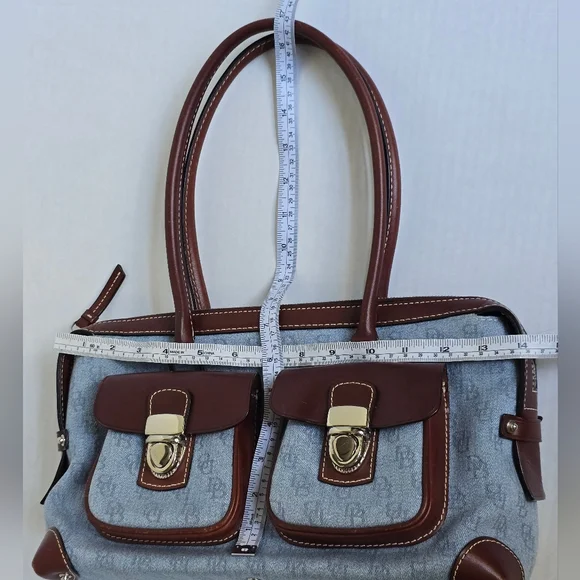 Clean! Vintage Denim Dooney & Bourke Double Pocket Tote - Picture 12 of 12